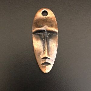 Vintage Brazilian Copper Mask Pendant
